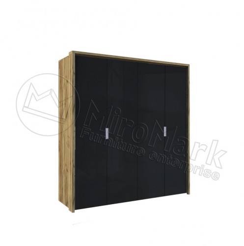 ШАФА Луна 4дв БезДзеркал МіроМарк лава / дуб крафт