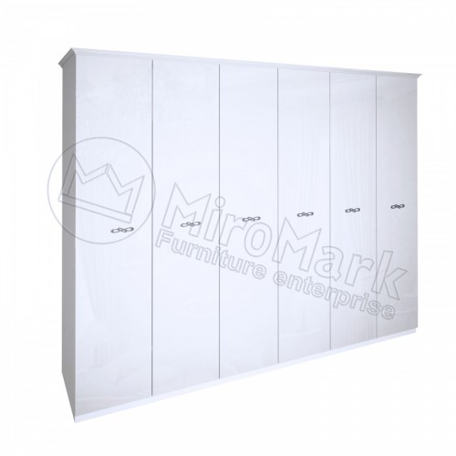 ШАФА Прованс 6дв БезДзеркал Міромарк білий глянець