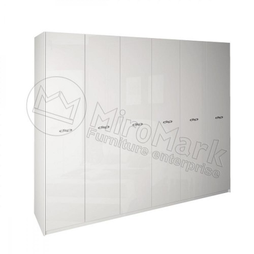 ​ШАФА Імперія 6дв БезДзеркал МіроМарк білий глянець