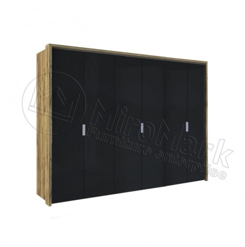 ​ШАФА Луна 6дв БезДзеркал МіроМарк лава / дуб крафт