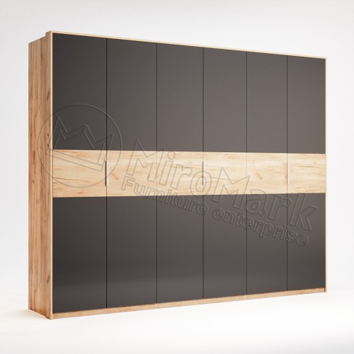 ​ШАФА Рамона 6дв БезДзеркал МіроМарк Дуб Крафт/Лава