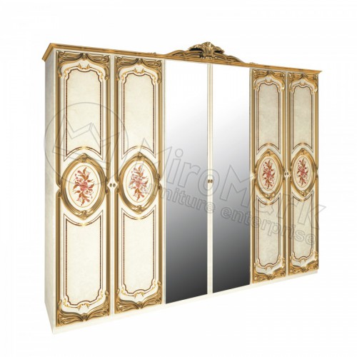 ​ШАФА Реджина Голд 6дв БезДзеркал МіроМарк Радіка Беж