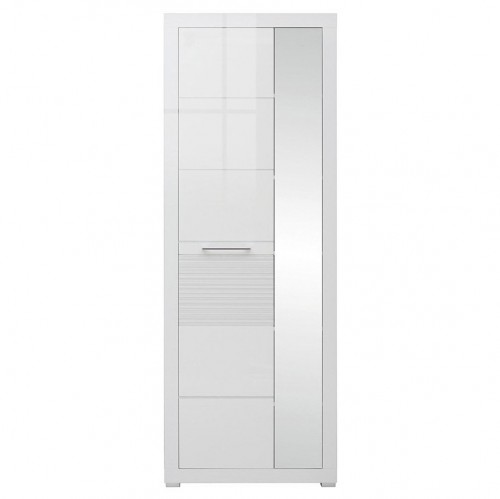 Шафа з дзеркалом REG1L1D / 20/7 ФЛЕЙМС БРВ  німфея альба / білий глянець