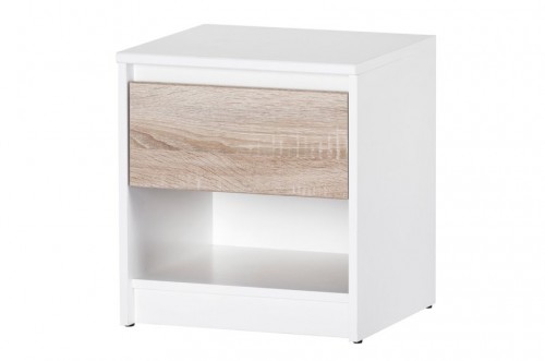 Тумба приліжкова WENECJA 05 SZYNAKA білий / дуб сонома