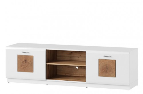 Тумба ТВ WOOD 25 SZYNAKA 89 x 145 x 40 білий / дуб вотан
