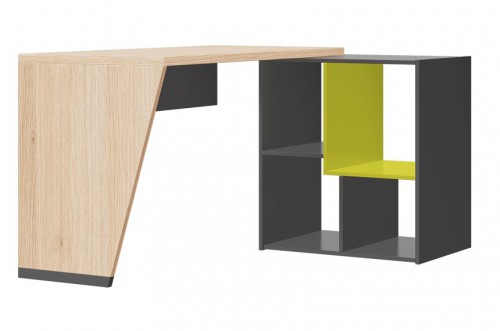 Письмовий стіл Wow 07 SZYNAKA дуб нагано / зелена ігуана / графіт