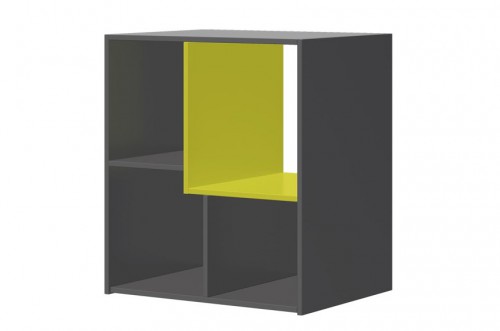 Стеллаж Wow 08 SZYNAKA дуб нагано / зеленая игуана / графит