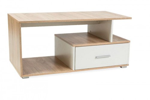 Журнальный столик SIA Signal дуб сонома/белый