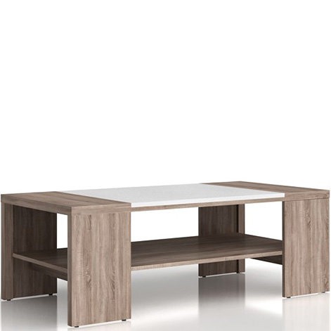 Стіл журнальний LAW / 120 ДОМЕНІКА Гербор дуб сонома/білий глянець