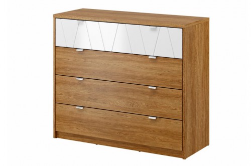 Комод  ZEFIR 46 SZYNAKA  горіх сан-дієго / білий глянець