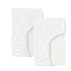 Простыня с резинкой для кроватки, белое LEN 60x120 см IКЕА 501.139.38