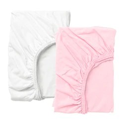 Постель детская  для кроватки белое, розовое LEN 60x120 см IКЕА 603.201.88