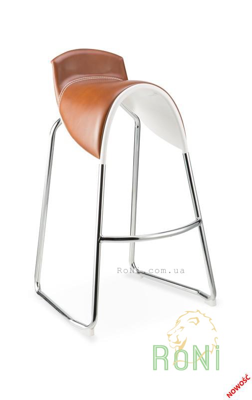Барний стілець Halmar H-71 білий/світло-коричневий