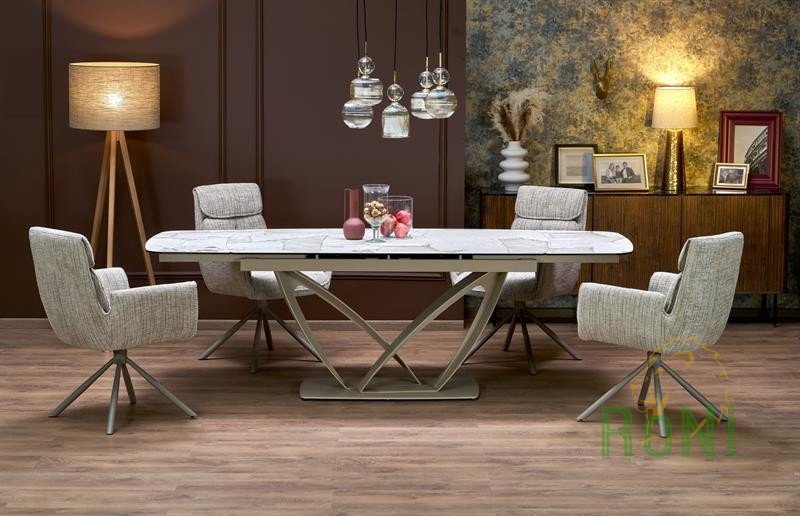 Фото3.Розкладний стіл BENJAMIN, бежевий / кашемір