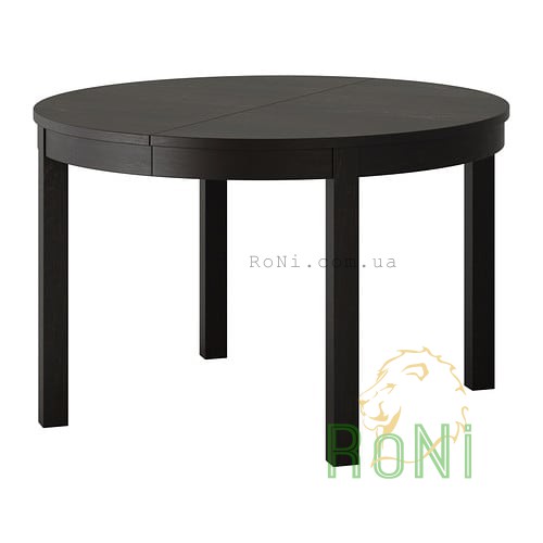 Раскладной стол коричнево-черный 115/166 BJURSTA 201.167.78 IKEA