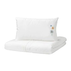 Постіль дитяча для ліжечка, біла 110x125 / 35x55 см TILLGIVEN 403.637.63 IKEA
