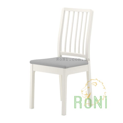 Крісло біле сидіння  світло-сіре  EKEDALEN 603.410.15 IKEA
