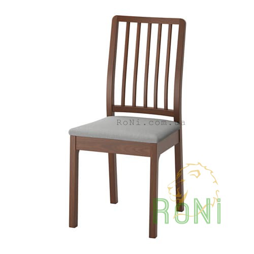 Кресло коричневое сиденья светло-серое EKEDALEN 803.410.19 IKEA