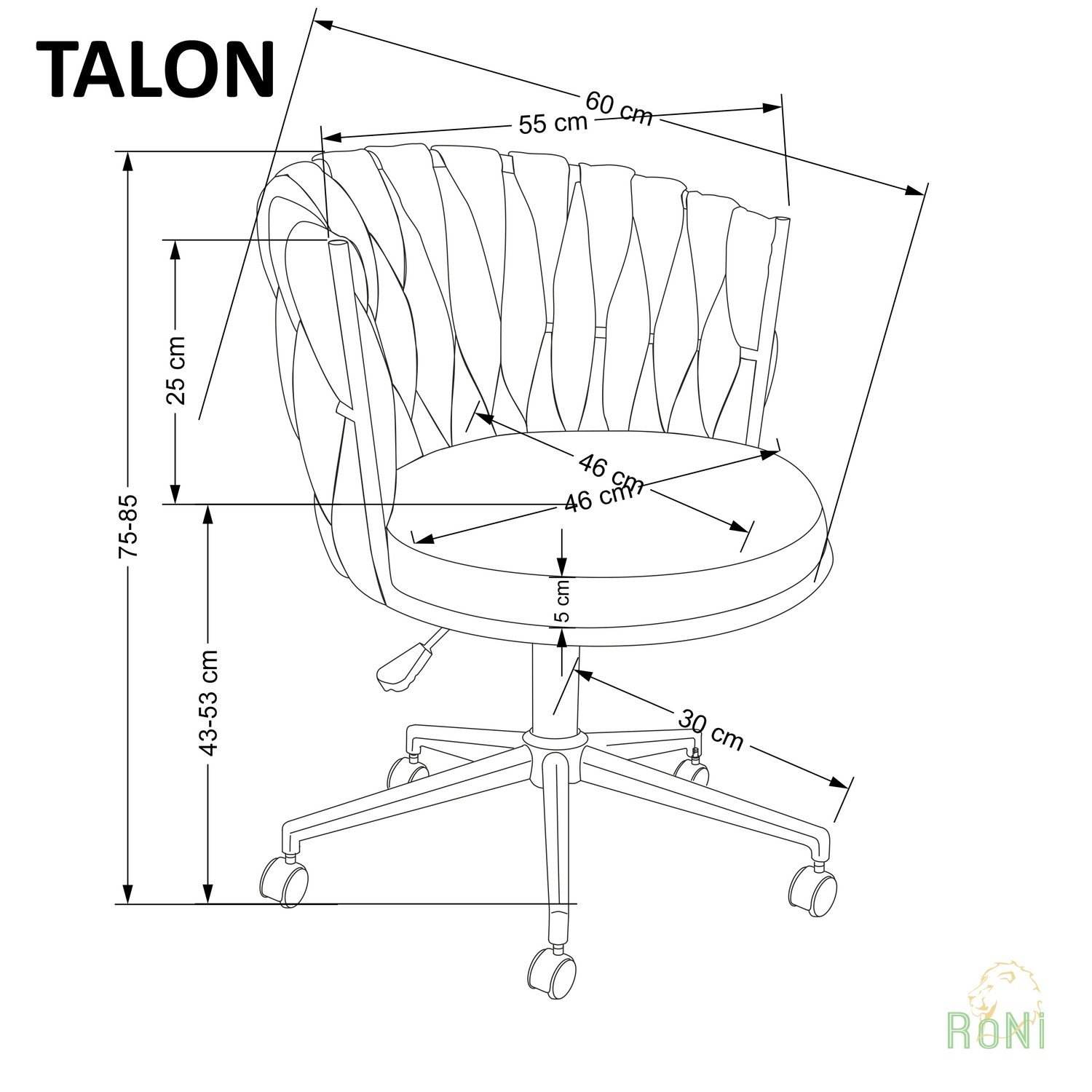 Фото7.Офисный стул TALON серого цвета