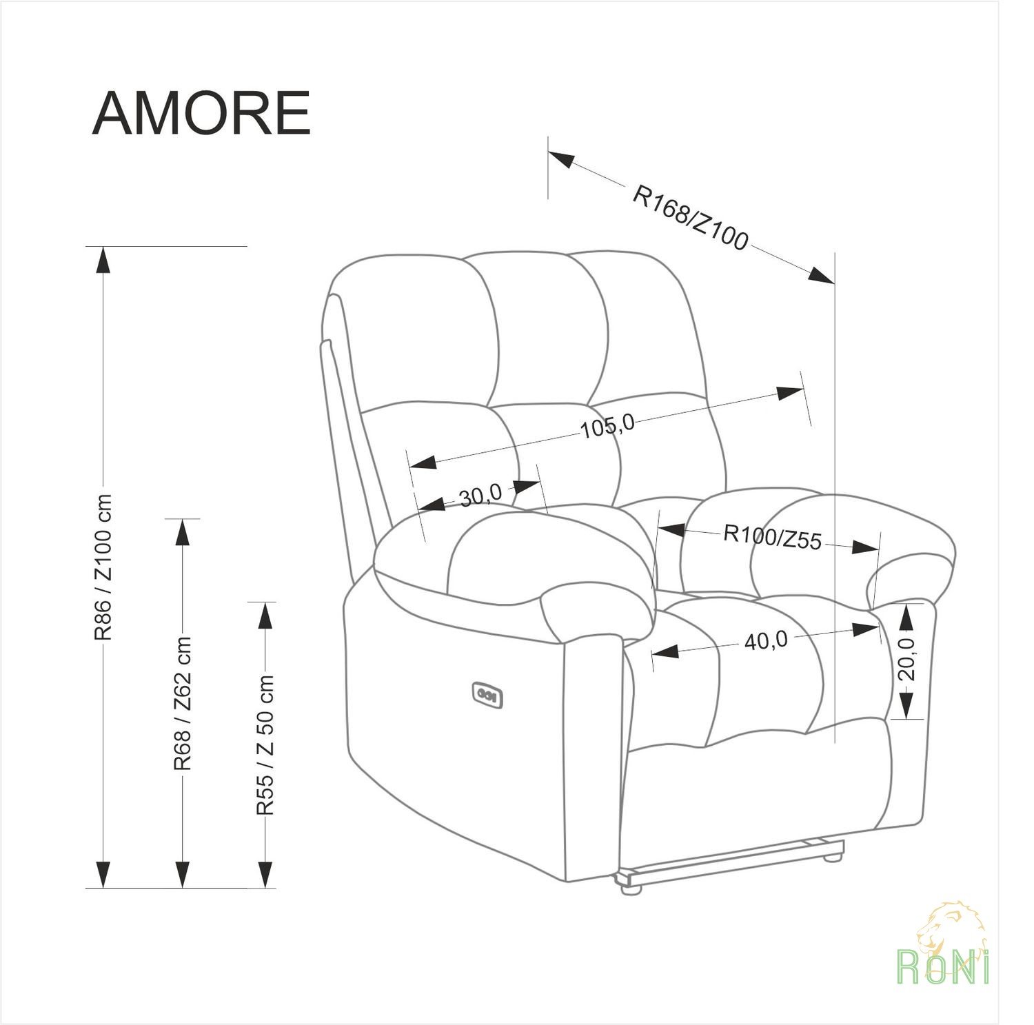 Фото11.Кресло-шезлонг AMORE бежевое