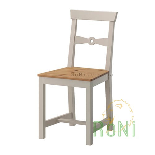 Кресло, светлая морилка антик, серый GAMLEBY 602.470.51 IKEA