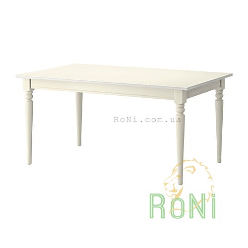 Раскладной стол 155 / 215x87 белый INGATORP 702.214.23 IKEA