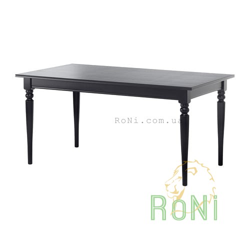 Розкладний стіл чорний 155/215x87  INGATORP 902.224.07 IKEA