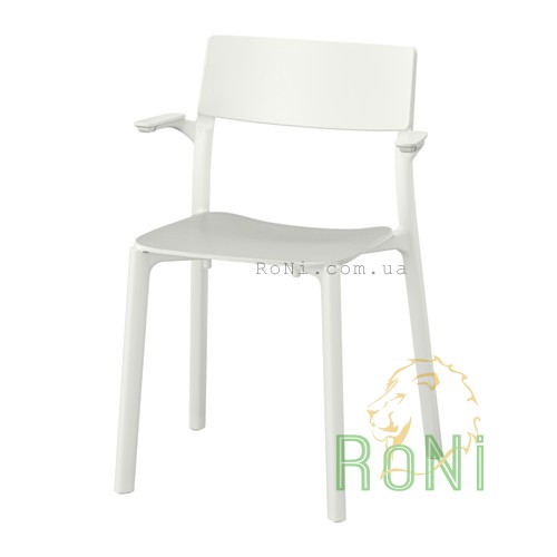 Кресло белое с подлокотниками  JANINGE 802.805.15 IKEA