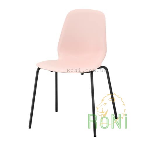 Крісло рожеве з чорними ніжками LEIFARNE 992.194.67 IKEA
