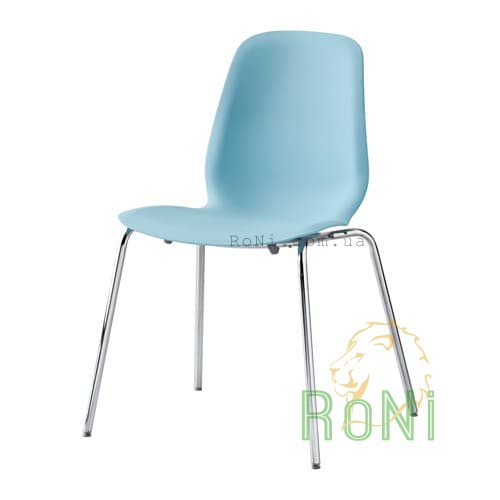 Кресло светло-голубое Broringe хромированное LEIFARNE 891.278.02 IKEA