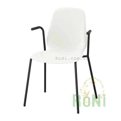 Кресло белое с черными ножками LEIFARNE 591.977.21 IKEA