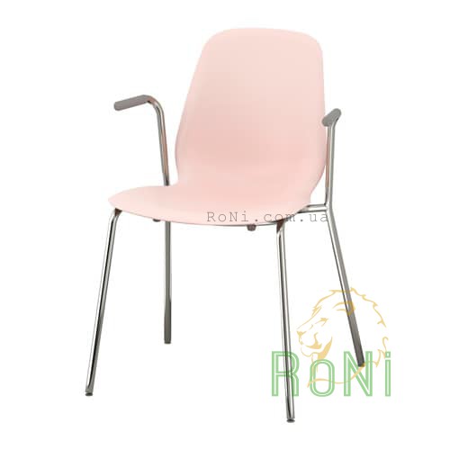 Кресло розовое Dietmar хромированное LEIFARNE 792.195.24 IKEA