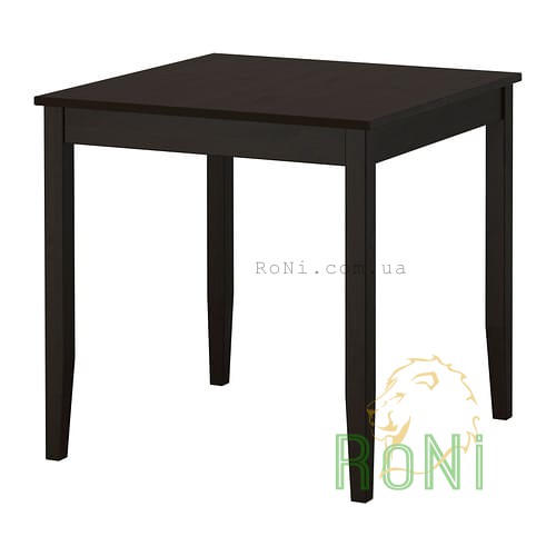 Стол черно-коричневый 74x74 LERHAMN 402.642.73 IKEA