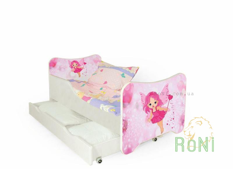 Дитяче ліжко HAPPY FAIRY HALMAR білий/ рожевий