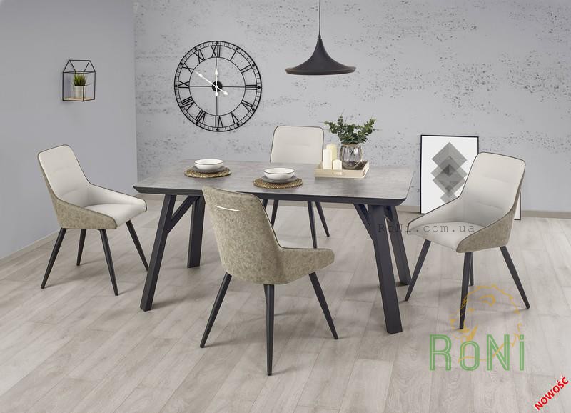 Обеденный стол Halmar HALIFAX, 160/90/76 cm, колір бетон.
