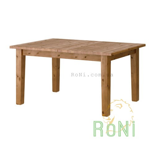 Розкладний стіл сосна морилка 147/204x95  STORNAS 401.768.46 IKEA