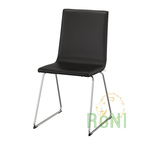 Кресло хромированное Бумстад черное VOLFGANG 904.023.52 IKEA
