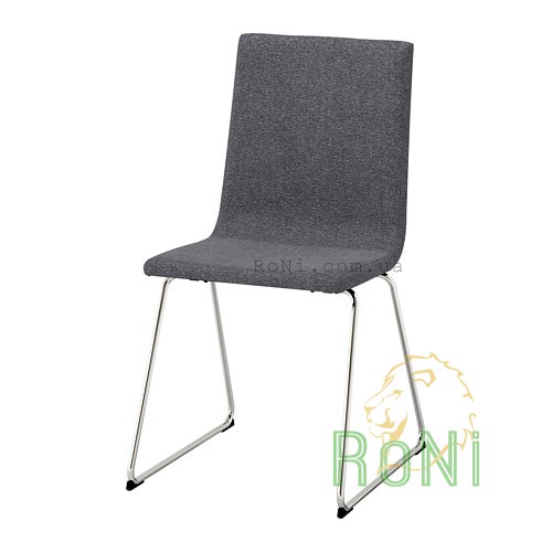 Кресло хромированное, Гуннаред средне-серое VOLFGANG 804.046.72 IKEA