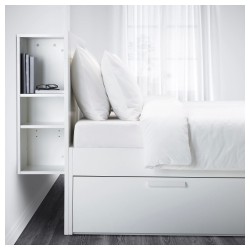 Фото1.Каркас кровати белый 140х200 Lönset BRIMNES IKEA 491.574.57