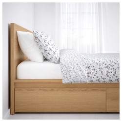 Фото1.Каркас кровати дуб 90х200 Lönset MALM IKEA 591.573.05
