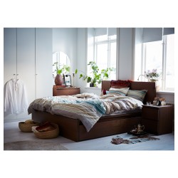 Фото3.Каркас кровати коричневый 160х200 Luröy MALM IKEA 791.759.83