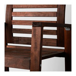 Фото1.Комплект садовый IKEA ÄPPLARÖ 592.894.24 (стол + 4 кресла) коричневый
