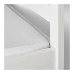 Фото1.Простыня с резинкой для кроватки, белое LEN 60x120 см IКЕА 501.139.38