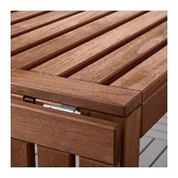 Фото2.Комплект садовый IKEA ÄPPLARÖ 592.897.06 (стол + 4 раскладные кресла ) коричневый