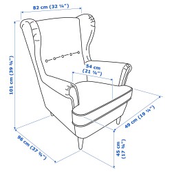 Фото1.Крісло для відпочику STRANDMON 404.288.06 IKEA