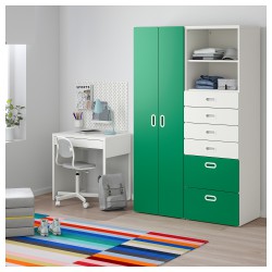 Фото1.Шкаф бело-зеленый STUVA IKEA 292.765.26