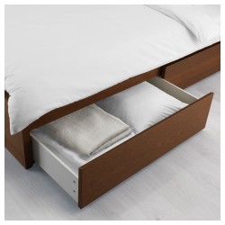 Фото3.Каркас кровати коричневый 140х200 Luröy MALM IKEA 991.571.53