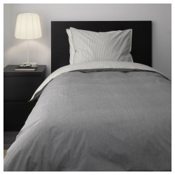 Фото1.Комплект постельного белья BLÅVINDA 604.049.70 серый 160*200/70*80 IKEA