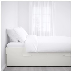 Фото1.Каркас кровати белый 160х200 Lönset BRIMNES IKEA 290.187.40