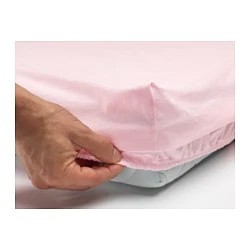 Фото4.Постіль дитяча для ліжечка біле, рожеве LEN 60x120 см  ІКЕА  603.201.88